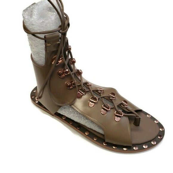 Ivy Kirzhner SKYLAR Studded Leather Lace-Up Sandals Gladiator Womens Size 6.5 - Picture 2 of 10